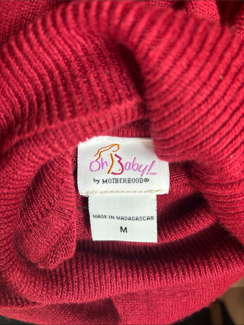 Motherhood Raspberry Red Turtleneck Sweater - Picture 2 of 5